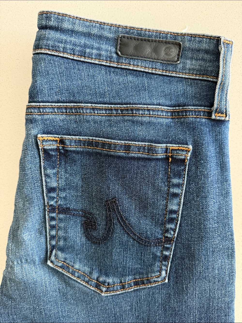 AG Adriano Goldschmied The Farrah Skinny Ankle Blue Denim Jeans - Size 27R